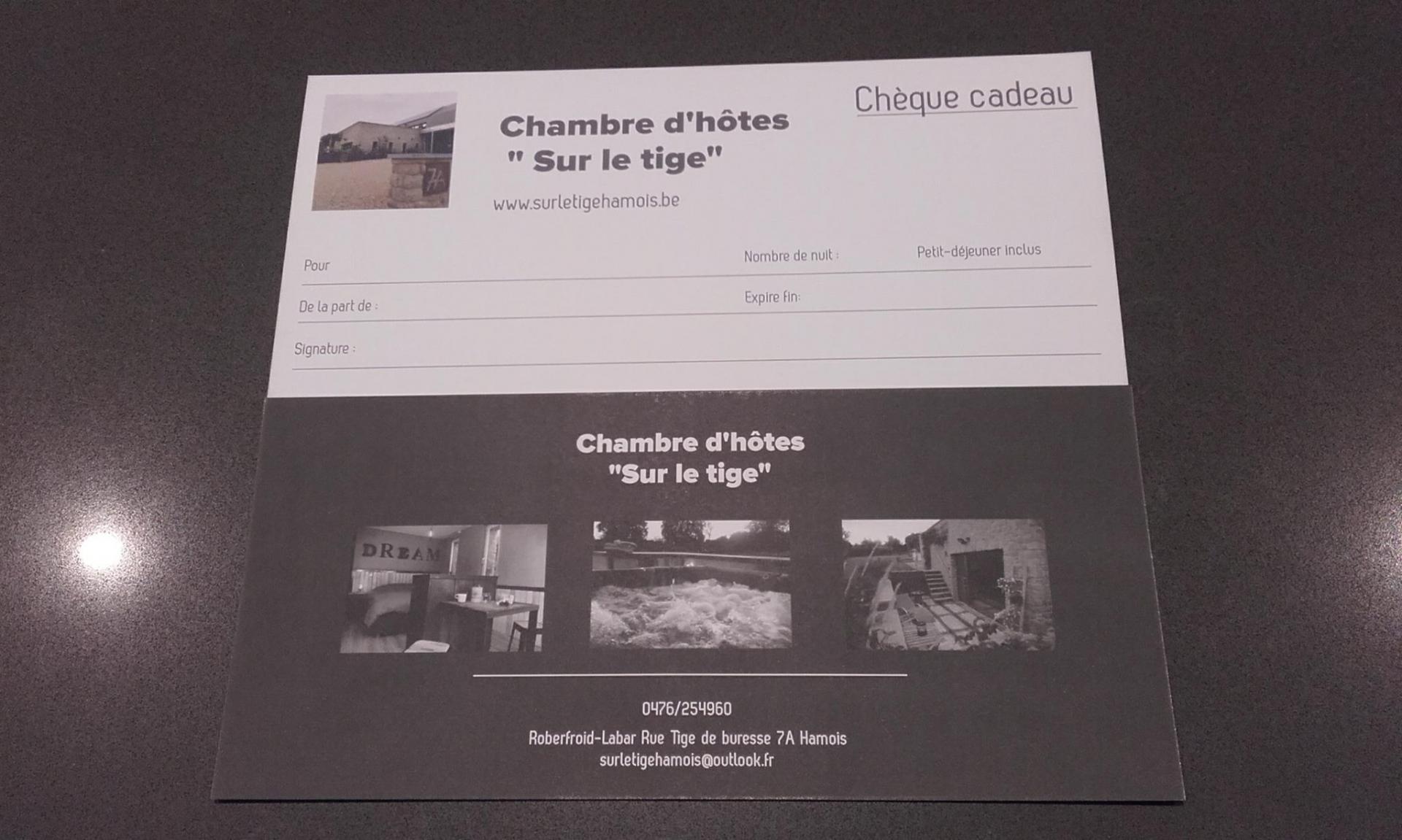 Cheque cadeau